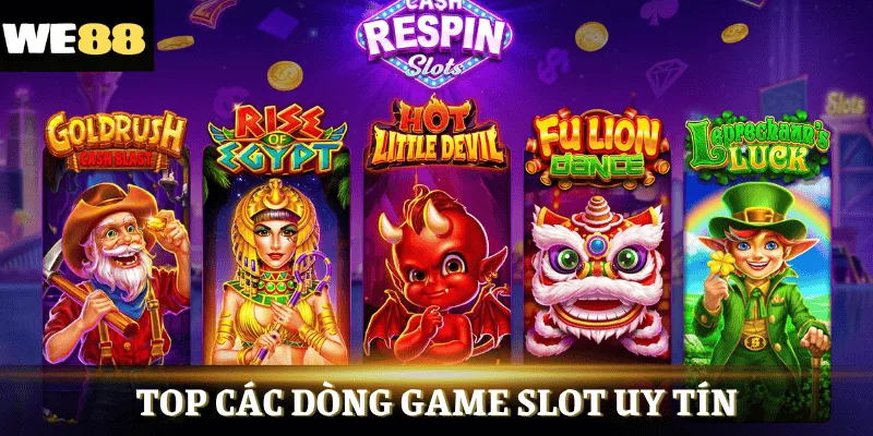 Top các dòng game slot uy tín được yêu thích tại WE88